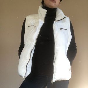White Calvin Klein puffer vest